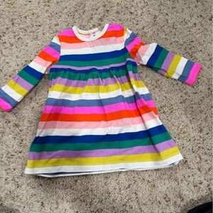 Multicolor Striped Long Sleeve Dress